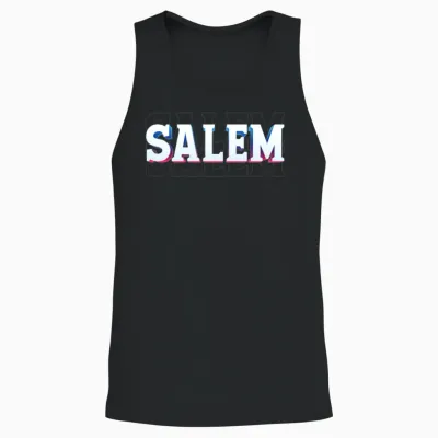 Retro - Salem Unisex Tank Top - Black