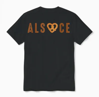 Alsace Pretzel Gift for Men Alsatian Women Alsatian Unisex T-Shirt - Black