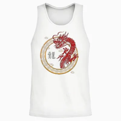 Chinesischer Drache China Fan Chinesisches Zeichen Symbole Unisex Tank Top - White