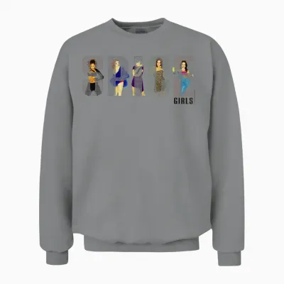 Official Spice Girls T-Shirt Album, White Unisex Sweatshirt - Sport Grey