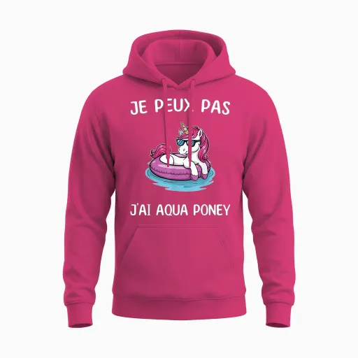 I Can't Have Aqua Pony T-Shirt, Black, S Unisex Hoodie - Heliconia