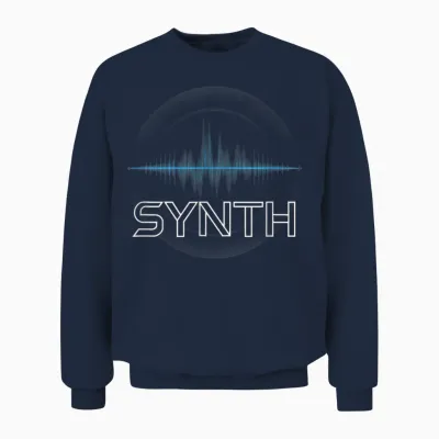 Envelope Synthesizer Techno Unisex Sweatshirt - Navy