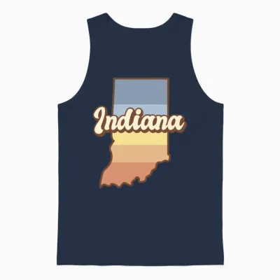 Indiana Retro Unisex Tank Top - Navy