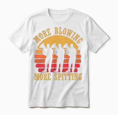 Marching Band Tuba Retro Unisex T-Shirt - White