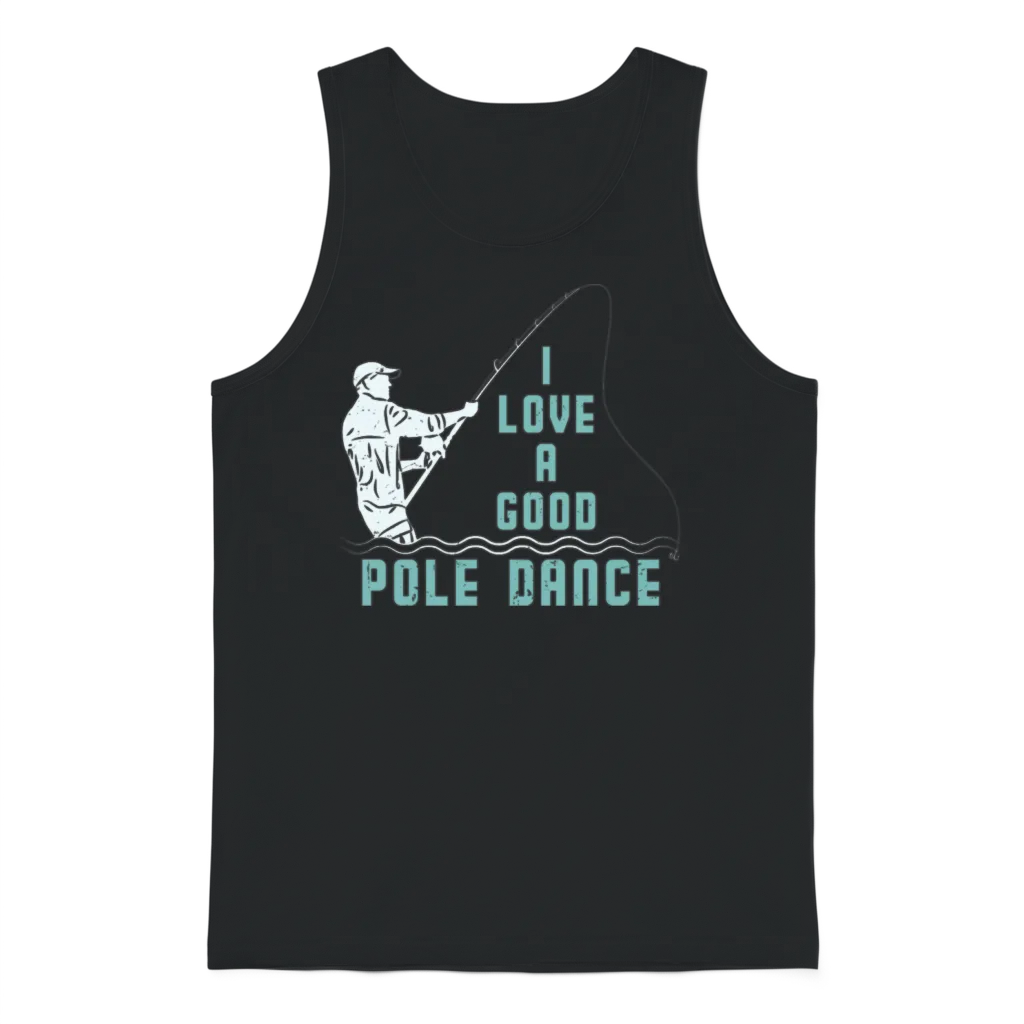 I Love a Good Pole Dance Angel Unisex Tank Top - Black