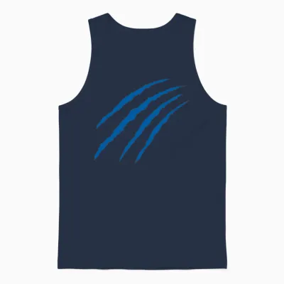 Cat Claw Marks (blue) Unisex Tank Top - Navy