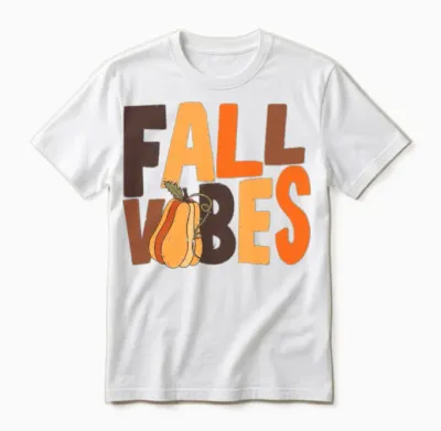Retro Fall Vibes Halloween Unisex T-Shirt - White