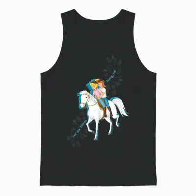 Bibi and Tina on the Horses, Ready, Go! Unisex Tank Top - Black