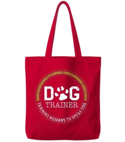 Service Dog Shirt, Dog Trainer Training Humans To Tote Bags - Red