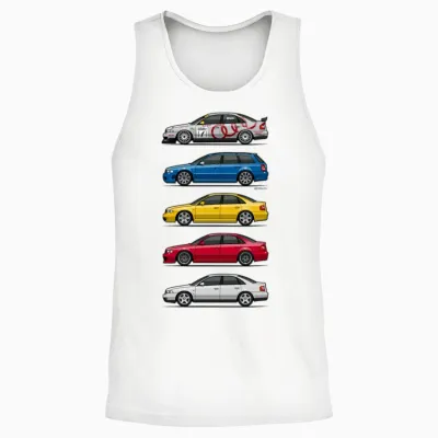 Stack of Audi A4 B5 Unisex Tank Top - White