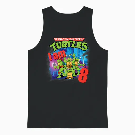 Mademark X Teenage Mutant Ninja Turtles - Kids Original Teenage Mutant Ninja Turtles Classic 8th Birthday Unisex Tank Top - Black