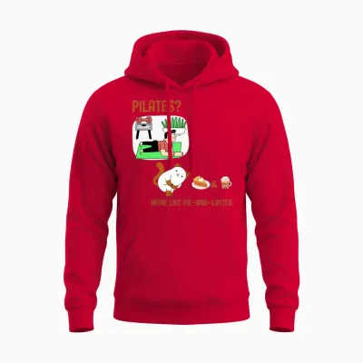 Funny Animal T-Shirt Design, Fitness and Wellness. Unisex Hoodie - Red