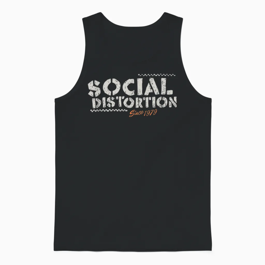 Offizielles Social Distortion Schwarz T-Shirt, Unisex Erwachsene, Klein, Crew-Neck, Kurzarm, Party, Lässig Unisex Tank Top in Black