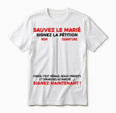 Save the Groom Funeral Vie De Bachel Evg Future Groom T-Shirt, Black, S Unisex T-Shirt - White
