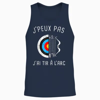 Je Peux Pas J'ai Archery Archer Archer T-Shirt, Black, S Unisex Tank Top - Navy