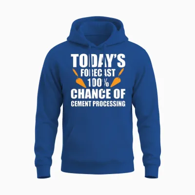 Funny Construction Worker Apparel Concrete Unisex Hoodie - Royal