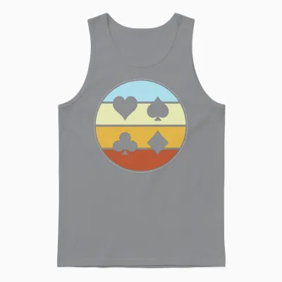 Poker Retro Unisex Tank Top - Sport Grey