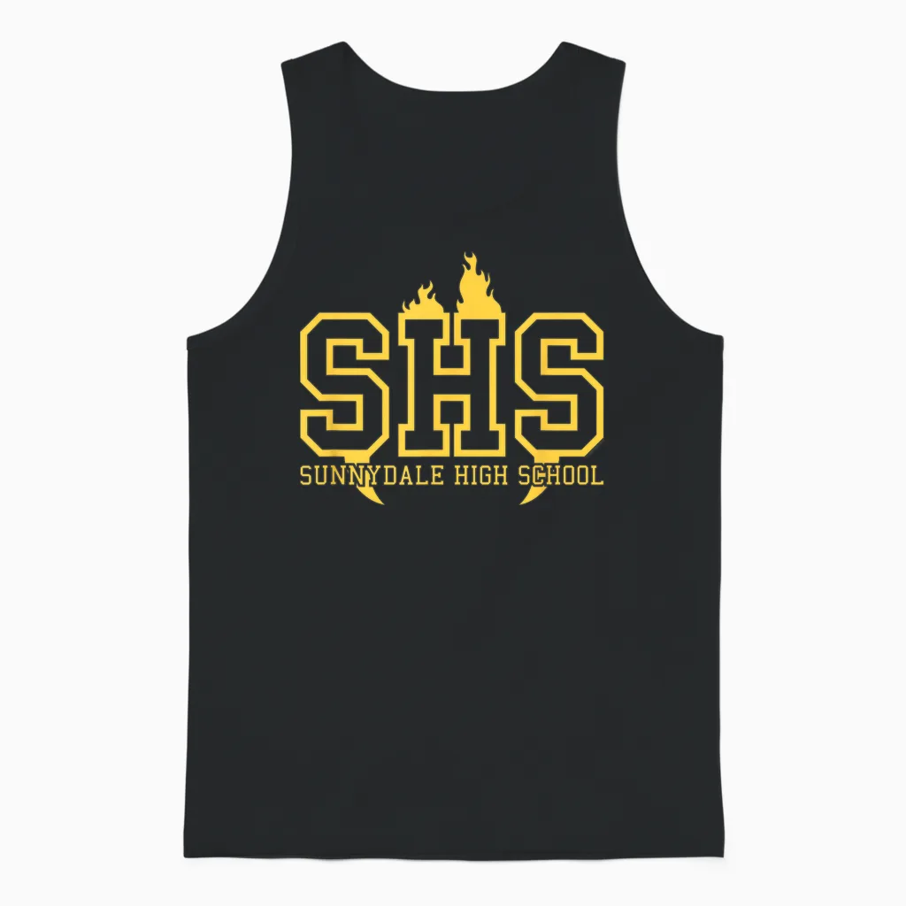 Buffy the Vampire Slayer Sunnydale School Logo Unisex Tank Top in Black
