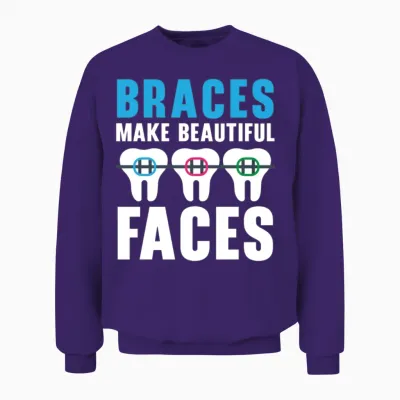 Orthodontic Assistant Job Dental Teeth Dentist Unisex Sweatshirt - Purple