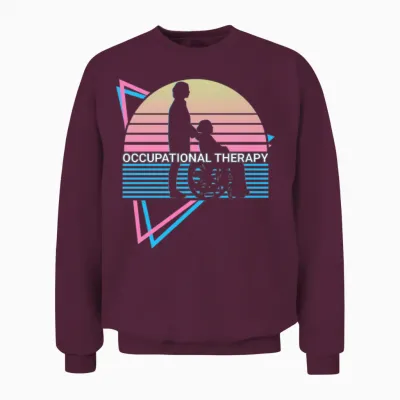 Occupational Therapy Retro Unisex Sweatshirt - Maroon