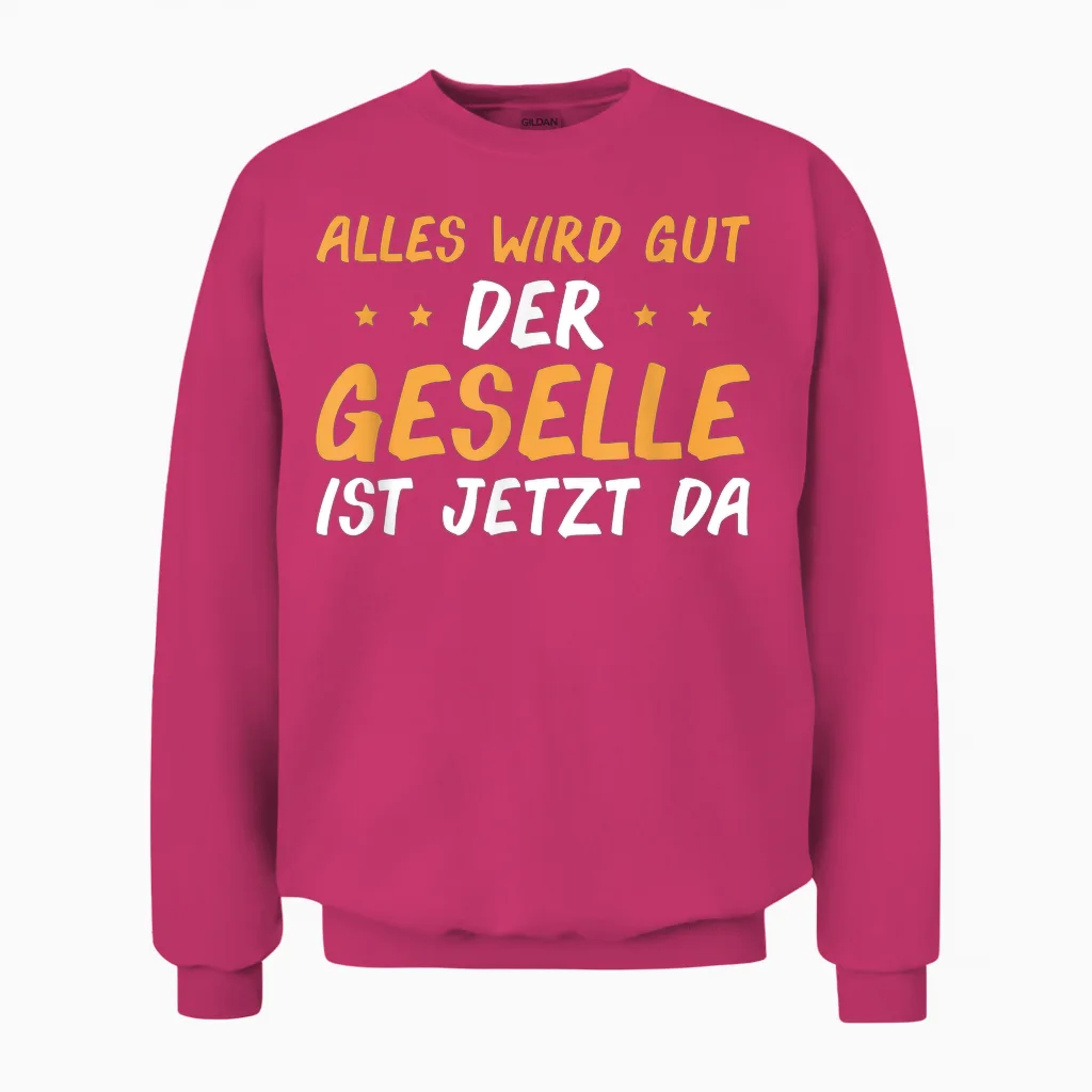 Herren Handwerk Geselle Spruch Bestandene Gesellenprüfung Unisex Sweatshirt in Heliconia