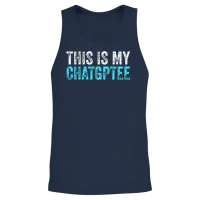 This My Chatgptee Funny Chatgpt Unisex Tank Top - Navy – 2