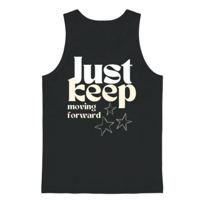 Just Keep Moving Forward Unisex Tank Top - Black