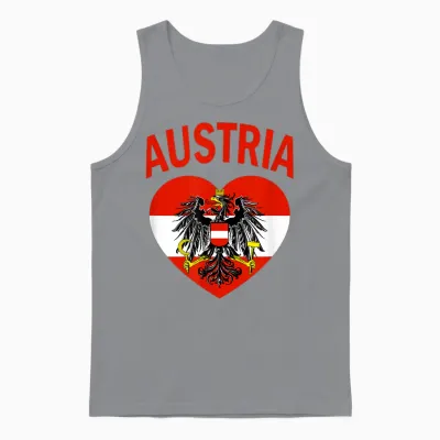 I Love Austria T-Shirt österreichisches Herz-T-Shirt Unisex Tank Top - Sport Grey