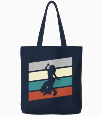 Singer Retro Tote Bags - Navy
