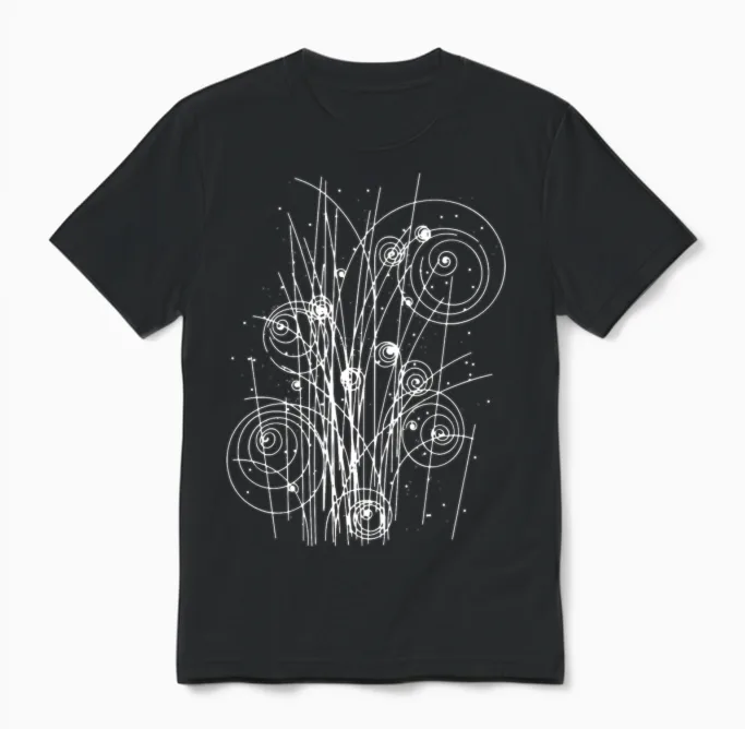 Physics String Theory Radiation Unisex T-Shirt in Black