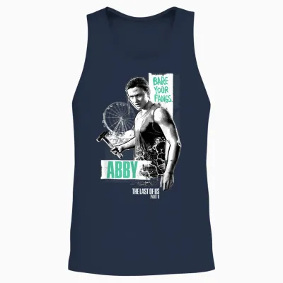 The Last of Us Bare Your Fangs Abby the Last of Us Part Ii Unisex Tank Top - Navy