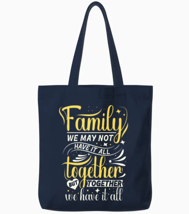 Matching Family Gathering Reunion Family Together Tote Bags in Navy