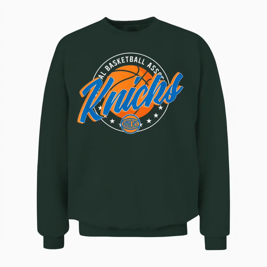 Ballon Officiel De La Nba New York Knicks Unisex Sweatshirt in Forest