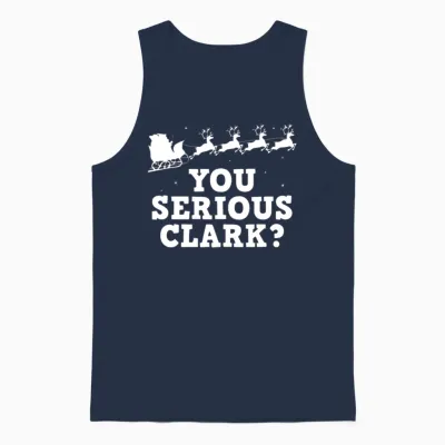 Serious Clark Unisex Tank Top - Navy