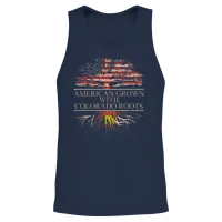 American Grown Colorado Roots Unisex Tank Top - Navy – 2