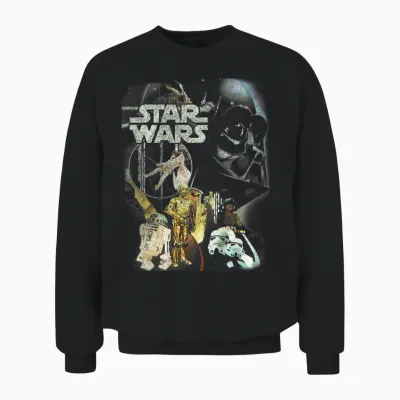Kinder Star Wars New Vintage Unisex Sweatshirt - Black