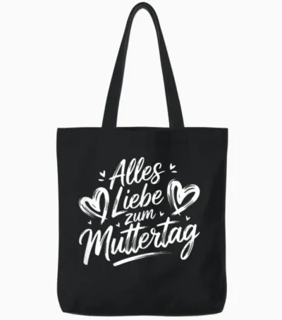 Alles Liebe Zum Muttertag - Mutter Kind Spruch Kinder Mama Tote Bags - Black