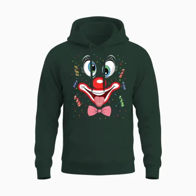 Carnival Costume Fancy Dress Costume Funny Clown Confetti T-Shirt, Black Unisex Hoodie - Forest