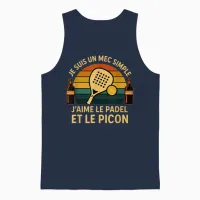 Picon Padel Apéro - Idée Cadeau Pour Padeliste Homme Unisex Tank Top in Navy - 1