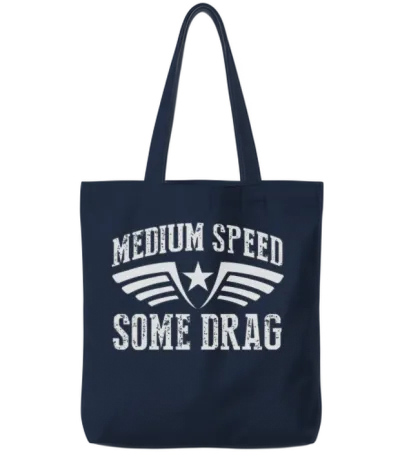 Medium Speed Some Drag Tote Bags - Navy