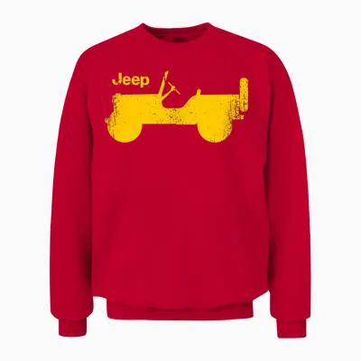 Jeep Willys Profile Unisex Sweatshirt - Red