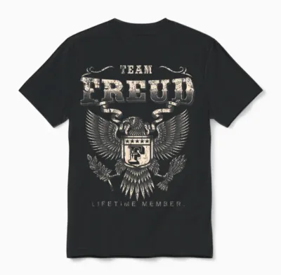 Membre à Vie De L'équipe Freud - Freud Name Unisex T-Shirt - Black