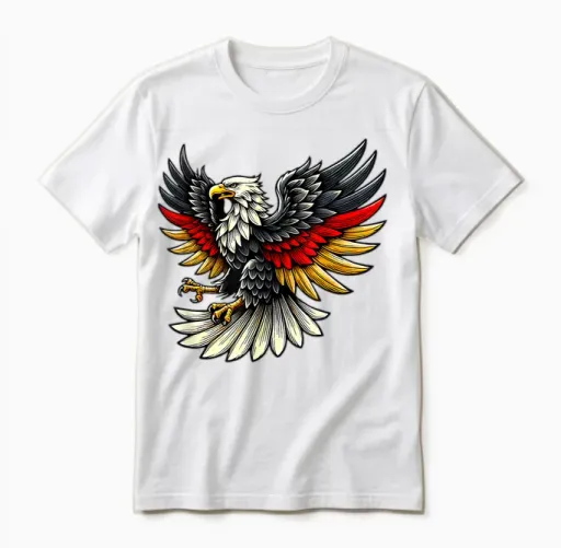 Patriotic German Eagle - Germany Unisex T-Shirt - White