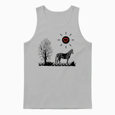 Horse Unisex Tank Top - Ash
