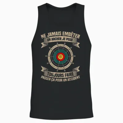 Amateur Archery Bow Hunter Archer Arrow Hunting T-Shirt, Black, S Unisex Tank Top - Black