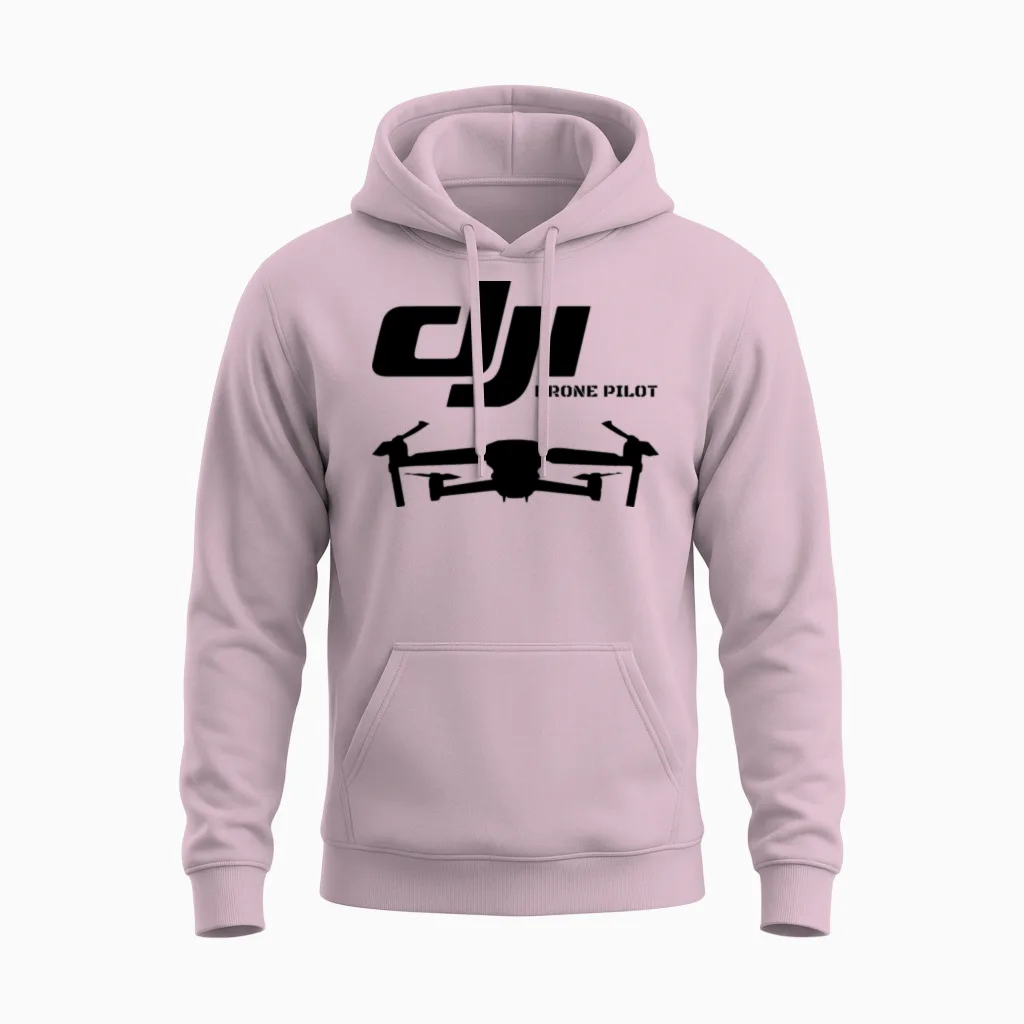 Dji Drone Pilot Unisex Hoodie in Light Pink