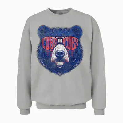 Cubs Wearing Sunglasses Retro Vintage Unisex Sweatshirt - Ash