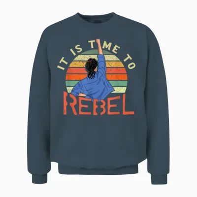Es Ist Zeit Zu Rebellieren | Women's Rights | Gender Equality Feminism T-Shirt, Black Unisex Sweatshirt - Dark Heather