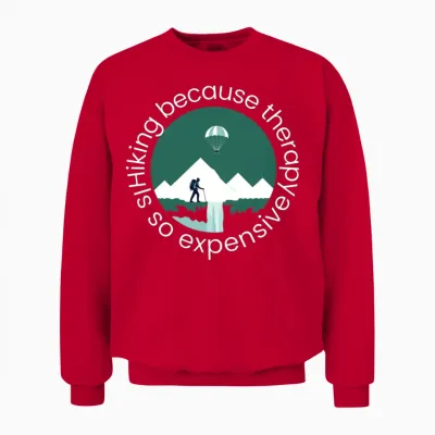 Hike or Die but Mostly Hiking Unisex Sweatshirt - Red