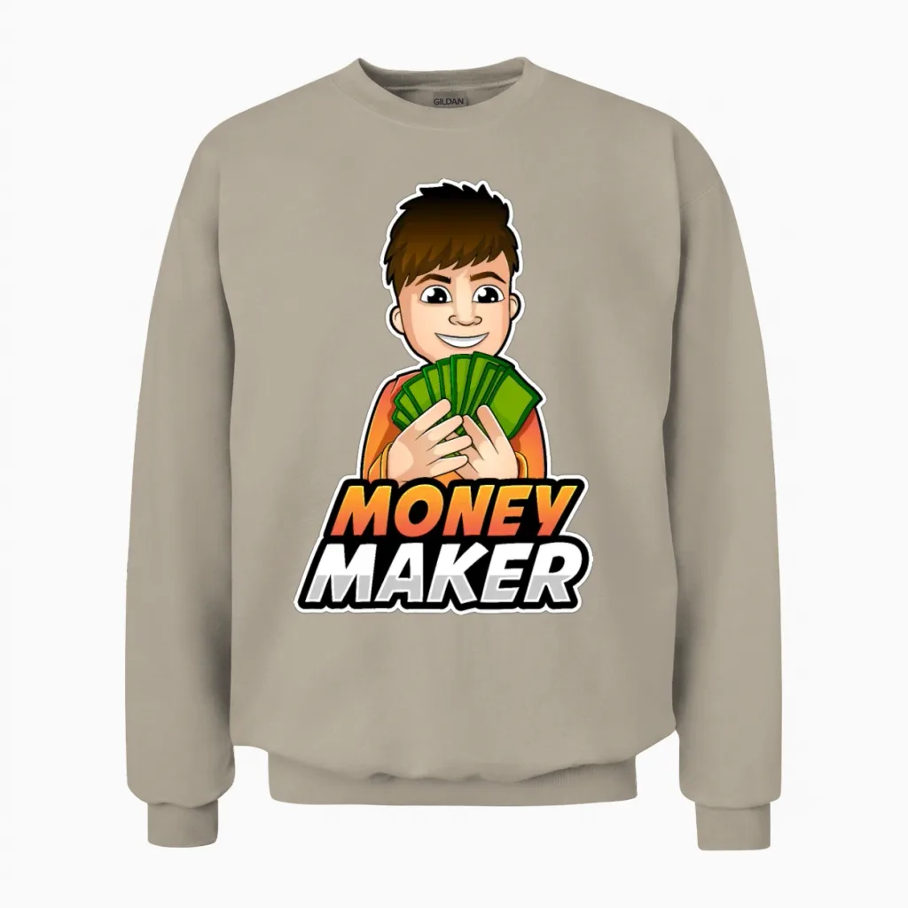 Cash in Hand Unisex Sweatshirt in Sand